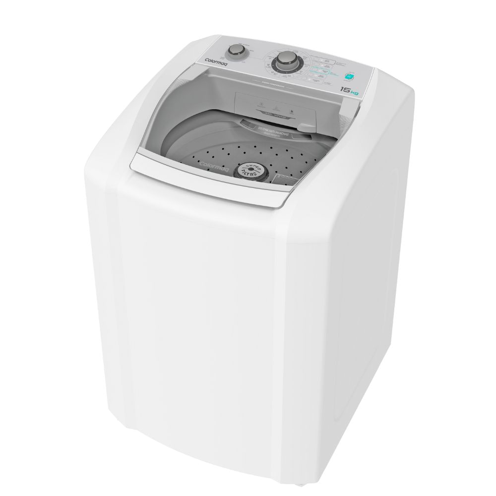 Lavadora de Roupas Auomática Colormaq 15Kg LCA15 Modo Turbo Branca 220V