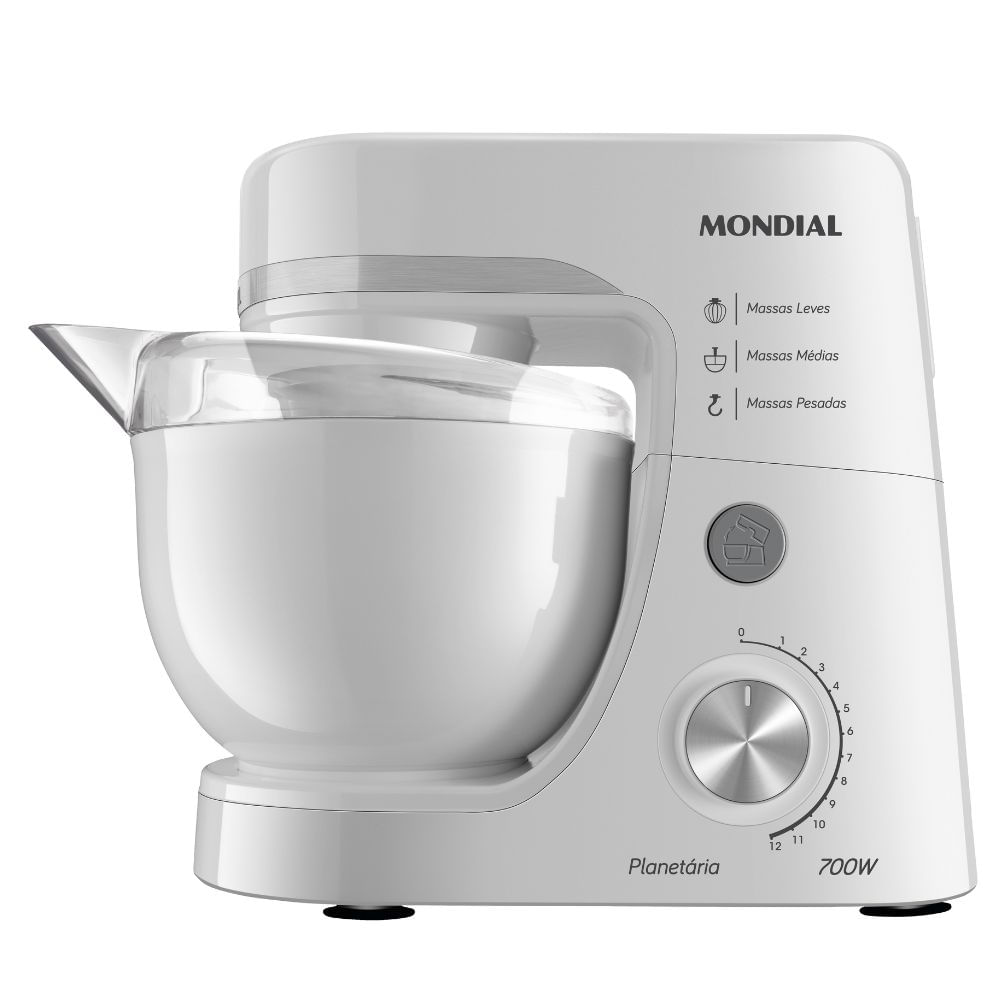 Batedeira Planetária 500W Mondial BP-03W 12 Velocidades Branca 220V