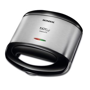 Sanduicheira e Grill Premium S-07 Indicador Luminoso 800W Preto/Inox MONDIAL