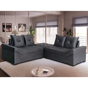 Sofá de Canto Com Puff Chumbo Italia Design Estofados