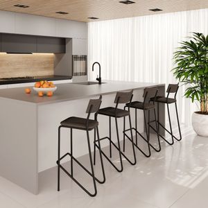 Banqueta Preta 1747 Carraro Móveis