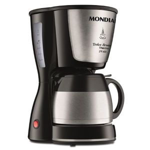 Cafeteira Elétrica Mondial Dolce Arome Thermo Inox C-33 JT 24 Xícaras Preto