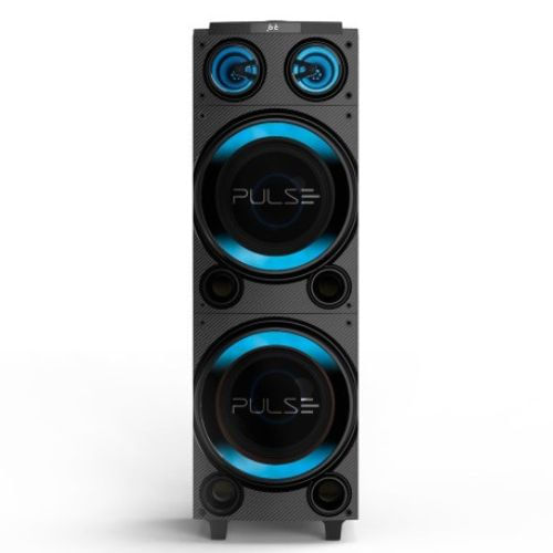 Caixa de Som Amplificada Multi Pulse Torre Double SP507 1800W Bluetooth USB Microfone