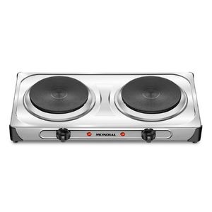 Fogão 2 Bocas Mondial Elétrico Fast Cook FE-03 Inox