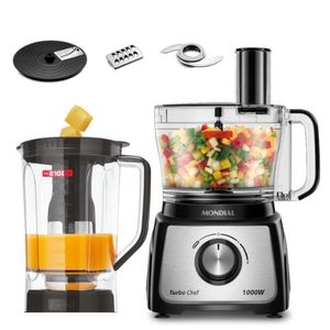 Multiprocessador 5 em 1 Com 2 Velocidades 1000W Mondial MPN-01-B Preto