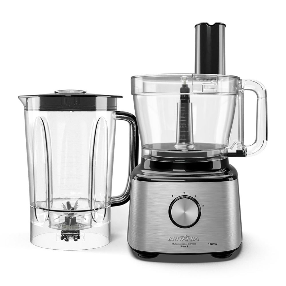 Multiprocessador 5 Funções 2 Velocidades 1300W Britânia BMP2000 Preto 110V