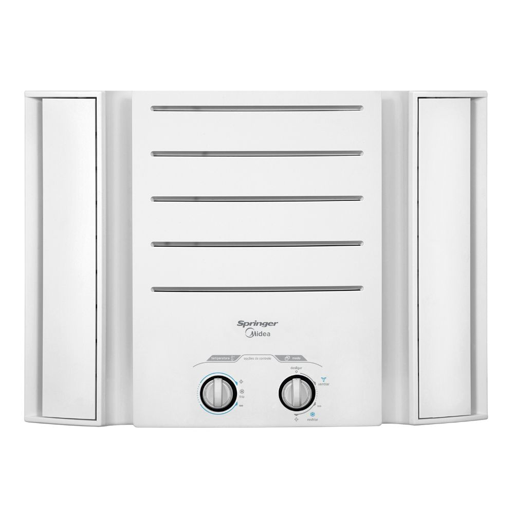 Ar-Condicionado de Janela Springer Midea Mecânico QCK078BB/075BB 7.500 BTUs Frio 110V