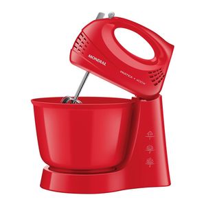 Batedeira 400W Mondial Prática B-44-R 3 Velocidades + Pulsar Vermelho