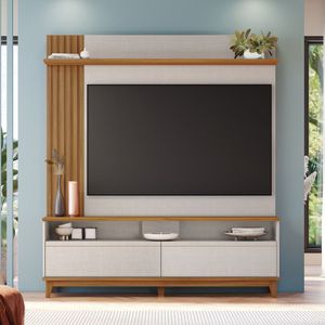 Estante Home Para TV até 65" 2 Portas Freijó/Off White NT1335 Notável Móveis