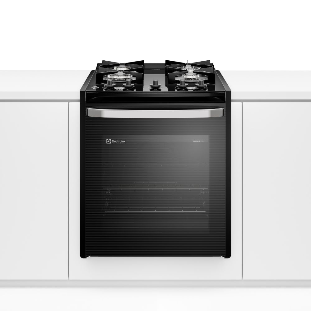 Fogão de Embutir 4 Bocas Electrolux Automático Mesa de Vidro FE4BP Preto