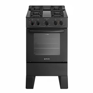 Fogão 4 Bocas Atlas Automático Mesa de Vidro Milão Glass Preto