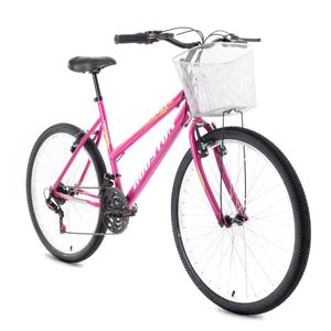 Bicicleta Houston Foxer Maori FM261S Aro 26 21 Marchas Freio V-Brake Rosa