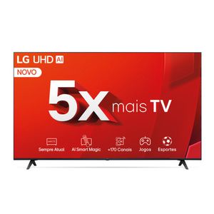Smart TV 4K UHD 86" LG 86UT8050PSA Wi-Fi Inteligência Artificial 3 HDMI 2USB