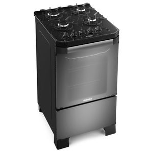 Fogão 4 Bocas Itatiaia Automático Itamaster Preto Espelhado