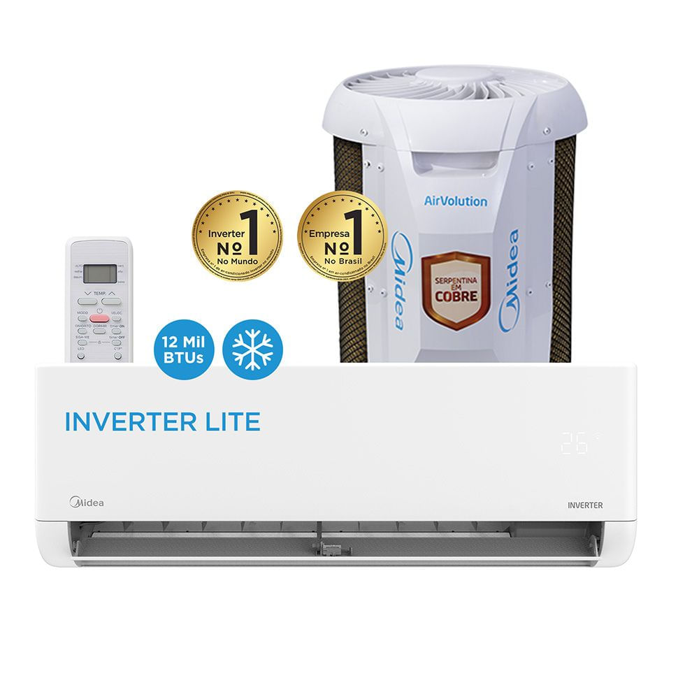 Ar-Condicionado Midea Split 12.000 BTUs Inverter Lite Frio